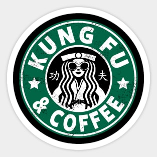 KUNG FU AND COFFEE - KUNG FU Sticker